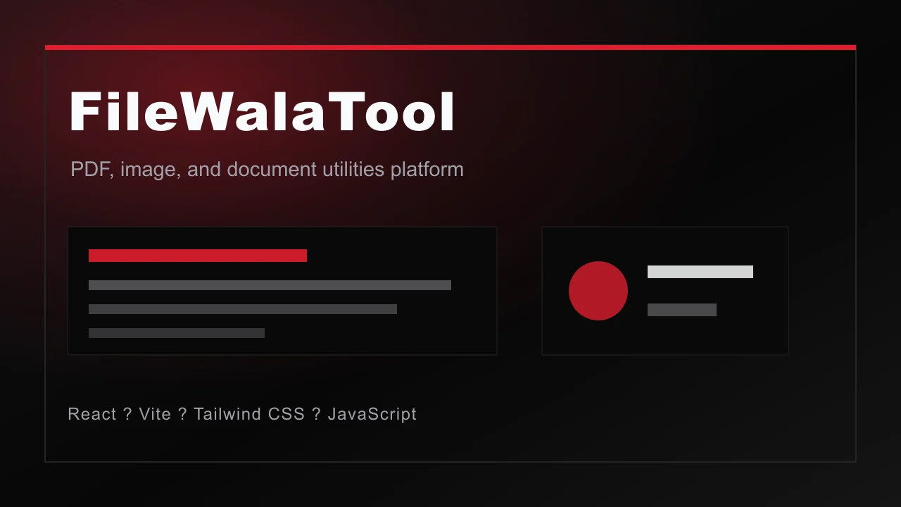 FileWalaTool AI-ready PDF and image tools web application by Muhammad Sufiyan
